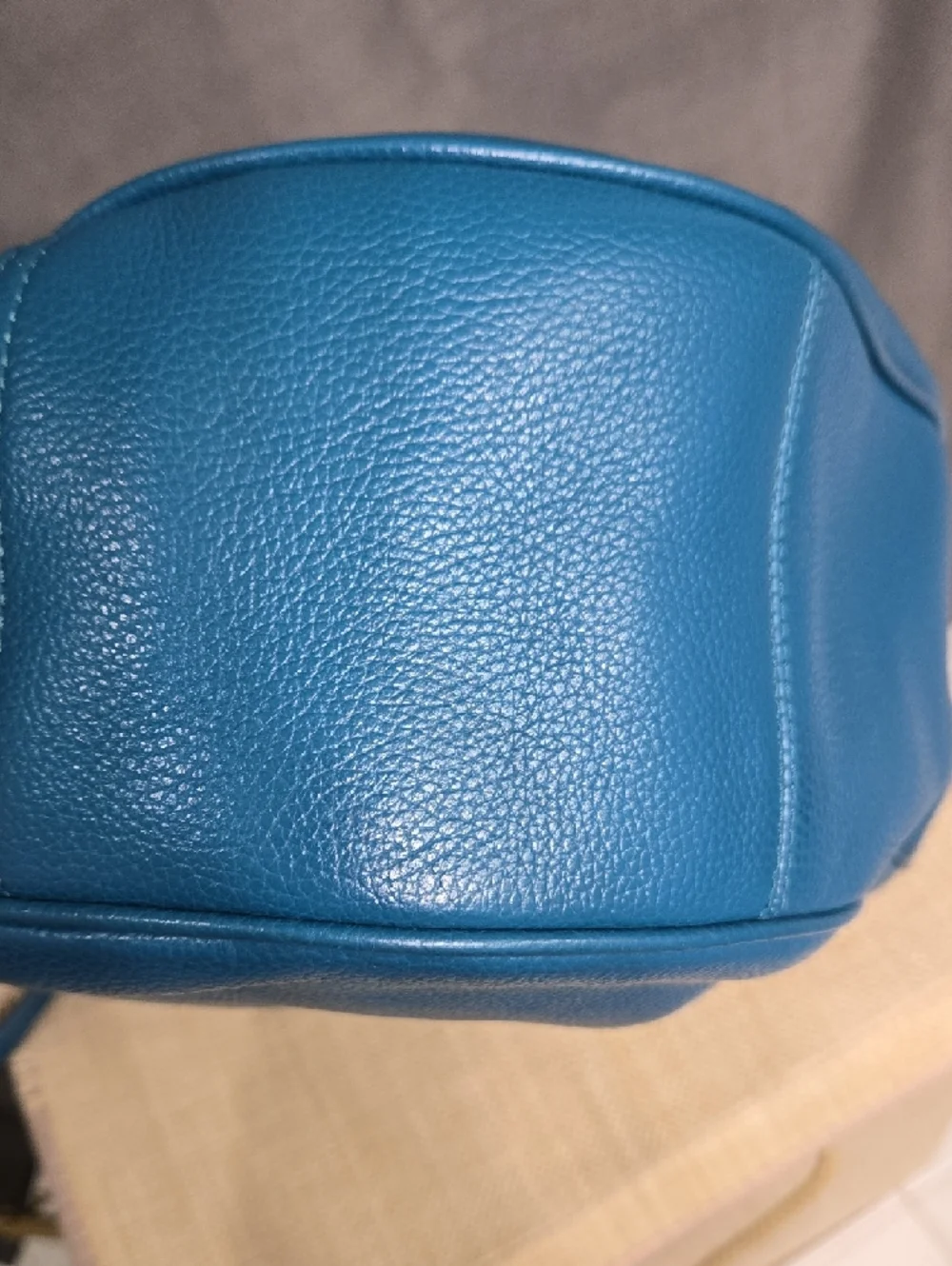 Coach Teal Blue Leather Shoulder Bag